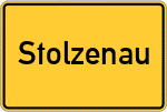 Place name sign Stolzenau, Weser