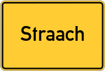 Place name sign Straach