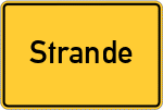Place name sign Strande, Holstein