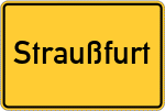 Place name sign Straußfurt