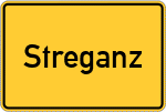 Place name sign Streganz