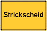 Place name sign Strickscheid