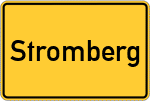 Place name sign Stromberg, Hunsrück