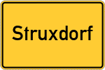Place name sign Struxdorf