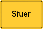 Place name sign Stuer