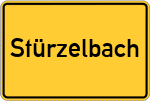 Place name sign Stürzelbach