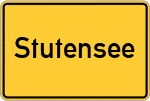 Place name sign Stutensee