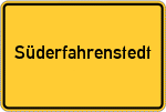 Place name sign Süderfahrenstedt