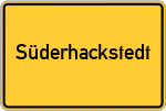 Place name sign Süderhackstedt