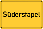 Place name sign Süderstapel