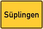 Place name sign Süplingen