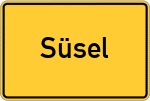 Place name sign Süsel