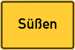 Place name sign Süßen