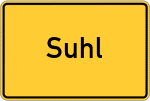 Place name sign Suhl