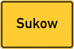 Place name sign Sukow