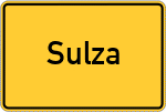 Place name sign Sulza