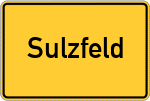 Place name sign Sulzfeld, Grabfeld