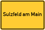 Place name sign Sulzfeld am Main