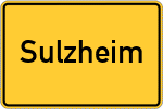 Place name sign Sulzheim, Unterfranken