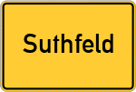 Place name sign Suthfeld