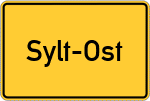 Place name sign Sylt-Ost