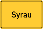 Place name sign Syrau