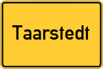 Place name sign Taarstedt
