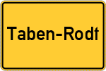 Place name sign Taben-Rodt