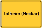 Place name sign Talheim (Neckar)
