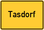 Place name sign Tasdorf