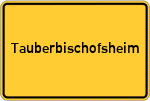 Place name sign Tauberbischofsheim