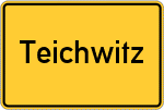 Place name sign Teichwitz