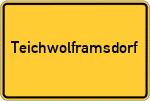 Place name sign Teichwolframsdorf