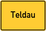 Place name sign Teldau