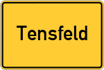 Place name sign Tensfeld