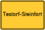 Place name sign Testorf-Steinfort