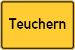 Place name sign Teuchern