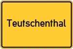 Place name sign Teutschenthal