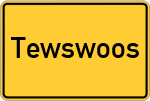 Place name sign Tewswoos