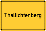 Place name sign Thallichtenberg