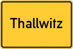 Place name sign Thallwitz