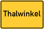 Place name sign Thalwinkel