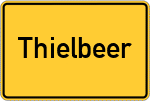 Place name sign Thielbeer