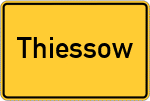 Place name sign Thiessow