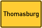 Place name sign Thomasburg, Kreis Lüneburg