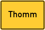 Place name sign Thomm
