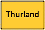 Place name sign Thurland