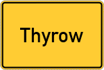 Place name sign Thyrow