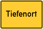 Place name sign Tiefenort
