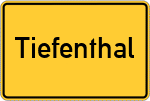 Place name sign Tiefenthal, Rheinhessen